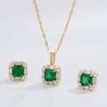 Emerald Crystal Jewelry Set