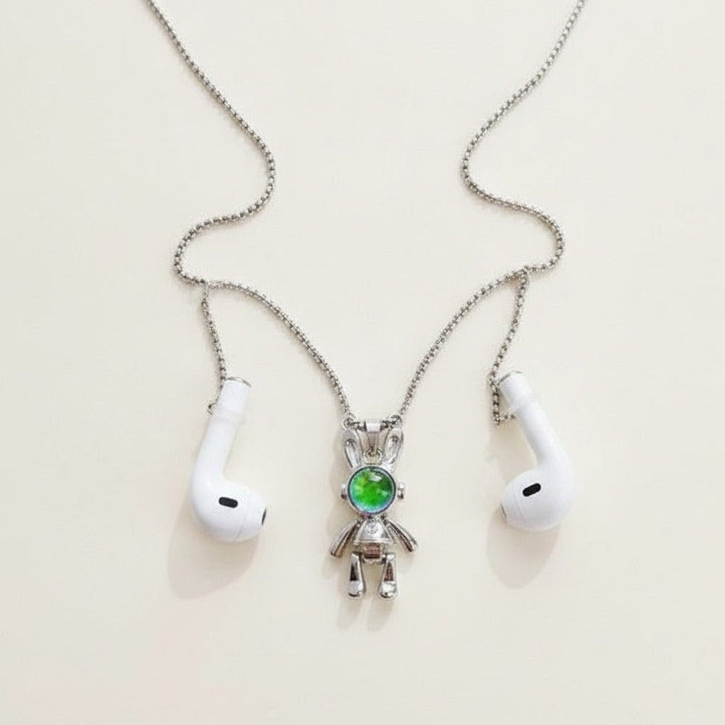 Rabbit Earbud Anti-Loss Necklace – novelty & toys (view 1)