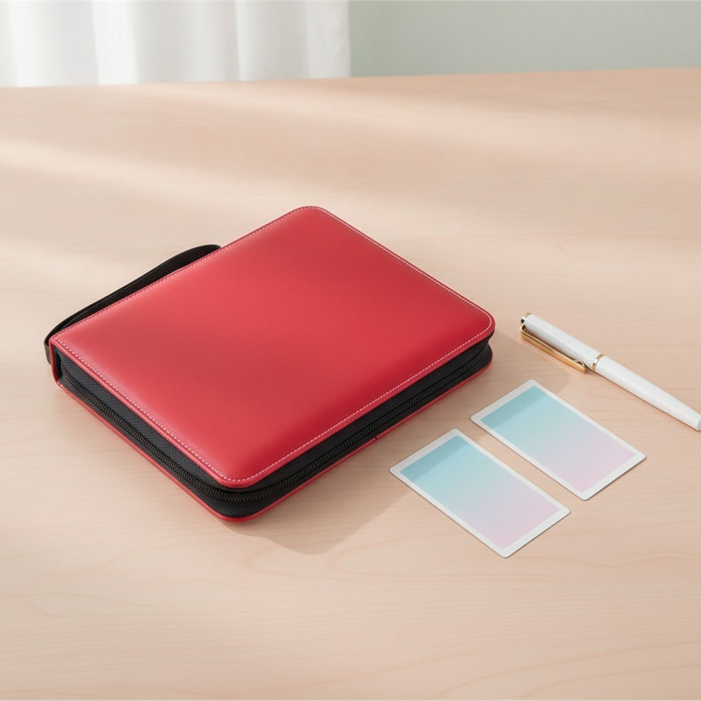 Nine-Pocket Card Collector Album - Red