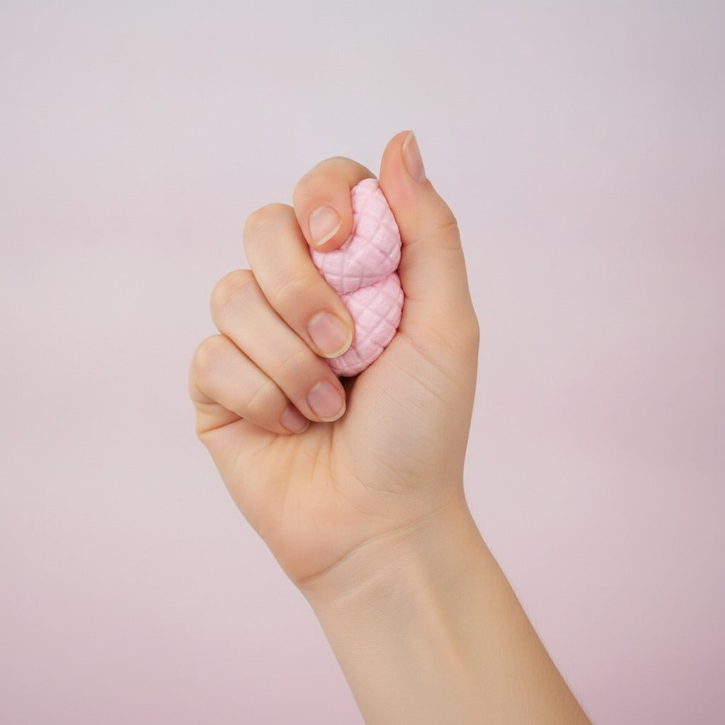 Textured Squishy Bread Charms - squeeze in hand