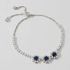 Adjustable Tennis Bracelet - Gold & Crystal