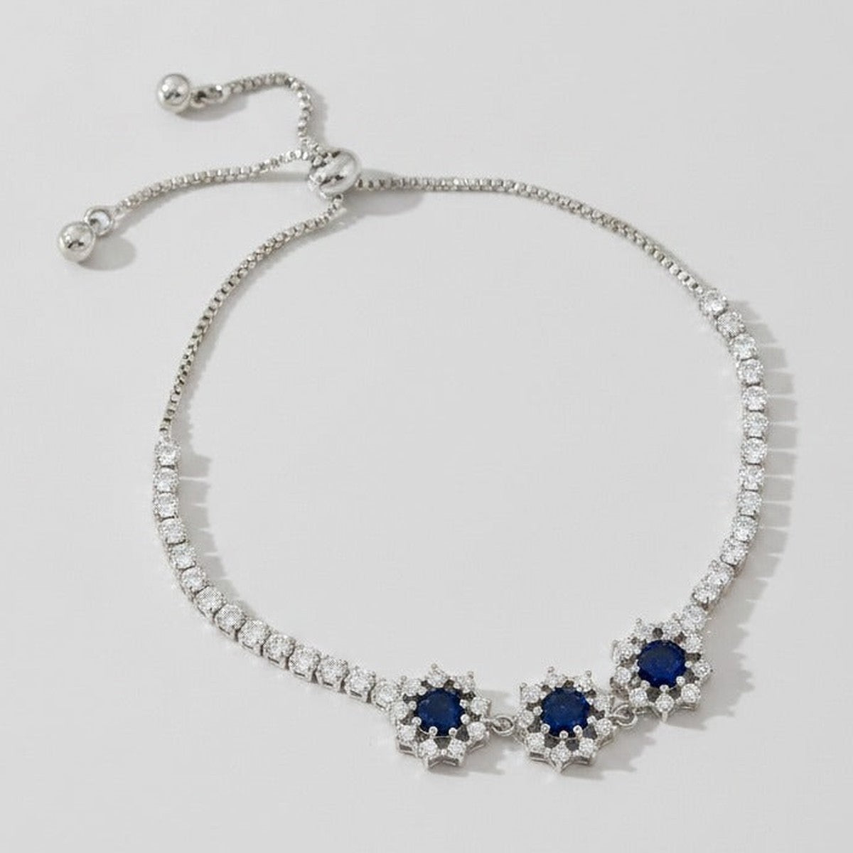 Adjustable Tennis Bracelet - Gold & Crystal