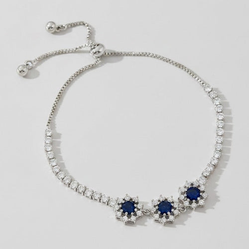 Adjustable Tennis Bracelet - Gold & Crystal