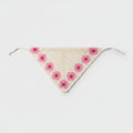 Daisy Crochet Triangle Bandana - Cream & Pink