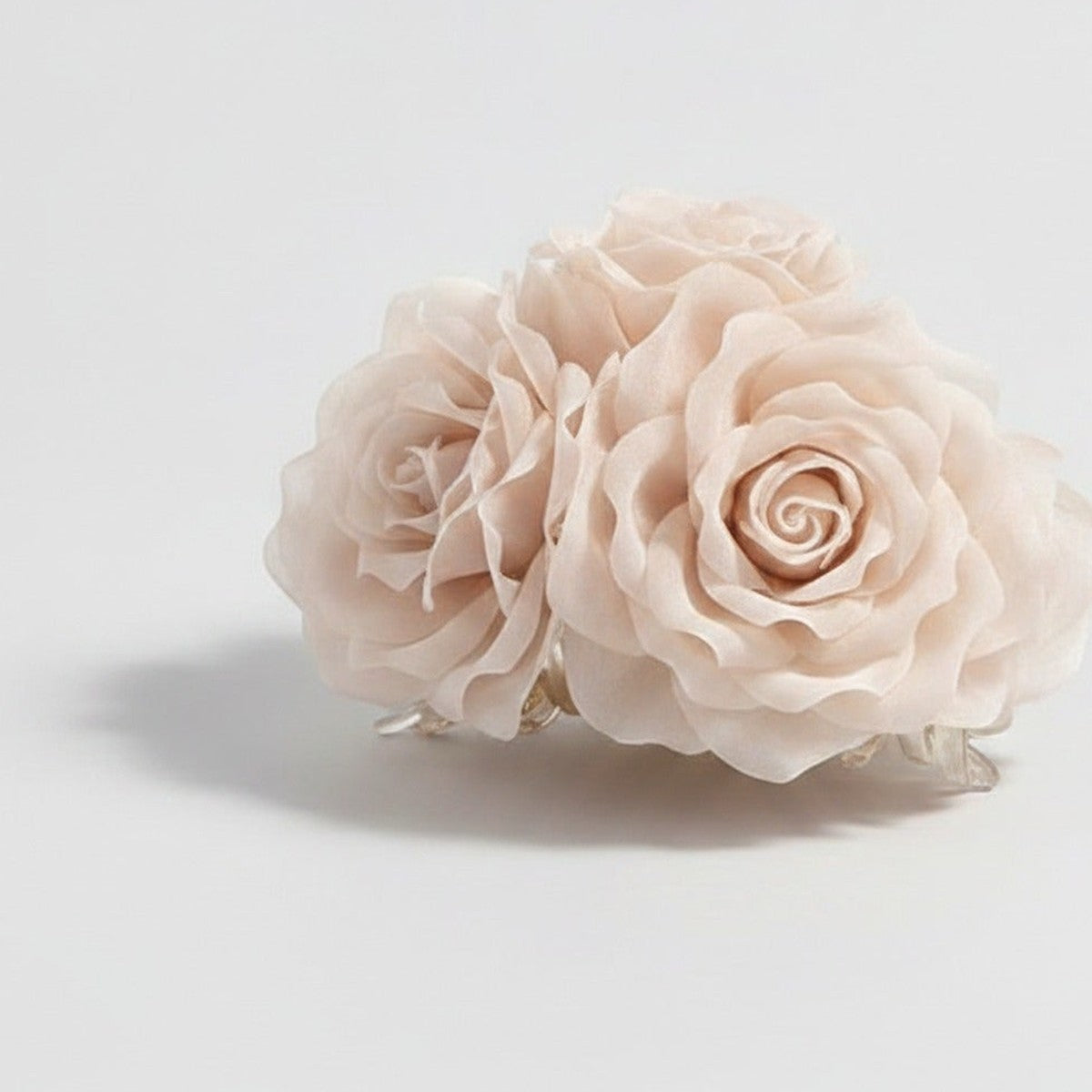 Blush Rose Flower Hair Claw Clip – hair accessories (view 1)