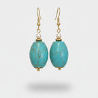 Turquoise Stone Drop Earrings Turquoise