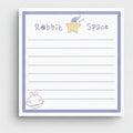 Rabbit Space Sticky Notes With Star Charm – stationery (view 1)
