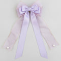 Sheer Bow Hair Claw - Purple