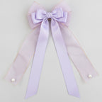 Sheer Bow Hair Claw - Purple