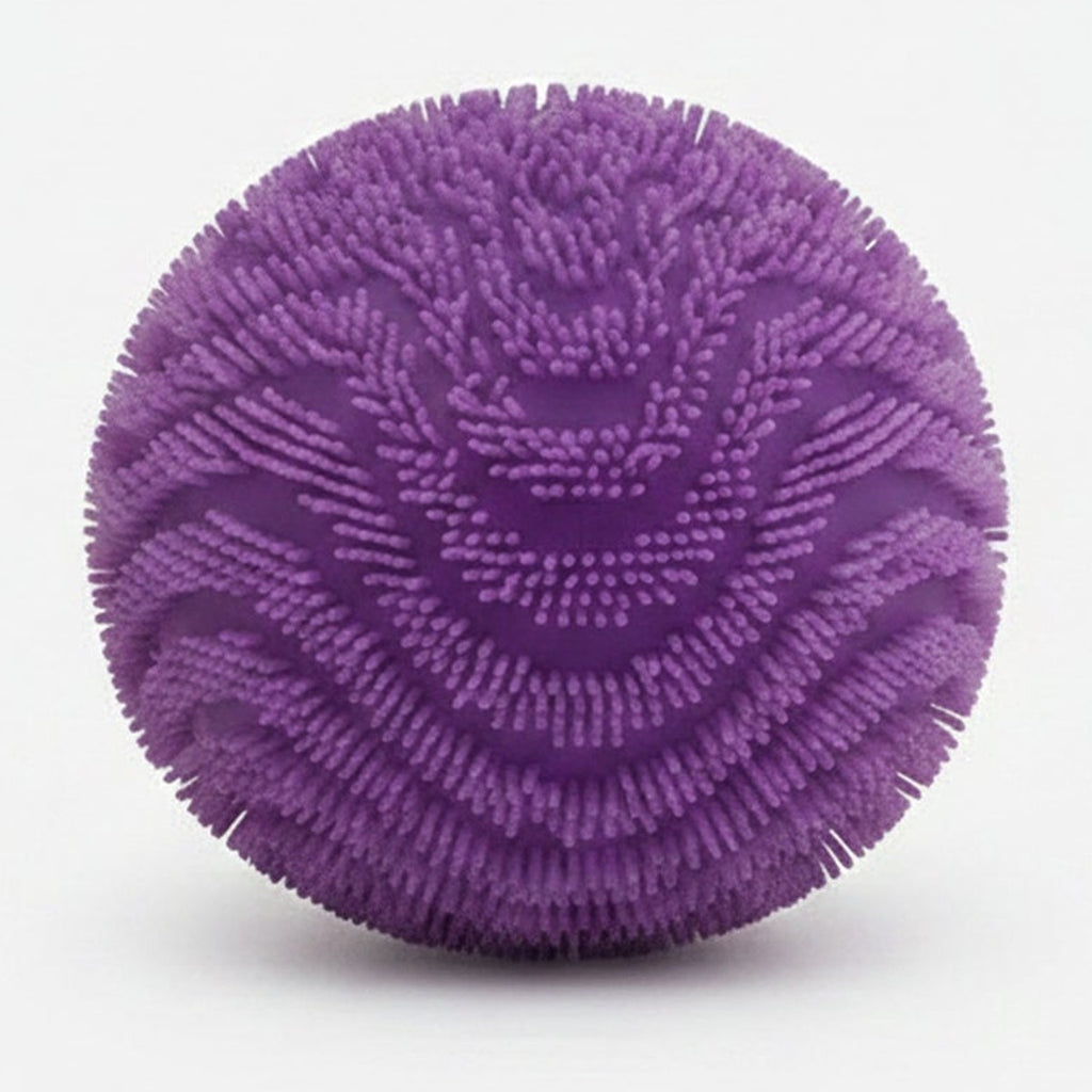Smiley Face Spiky Squeeze Ball - Purple