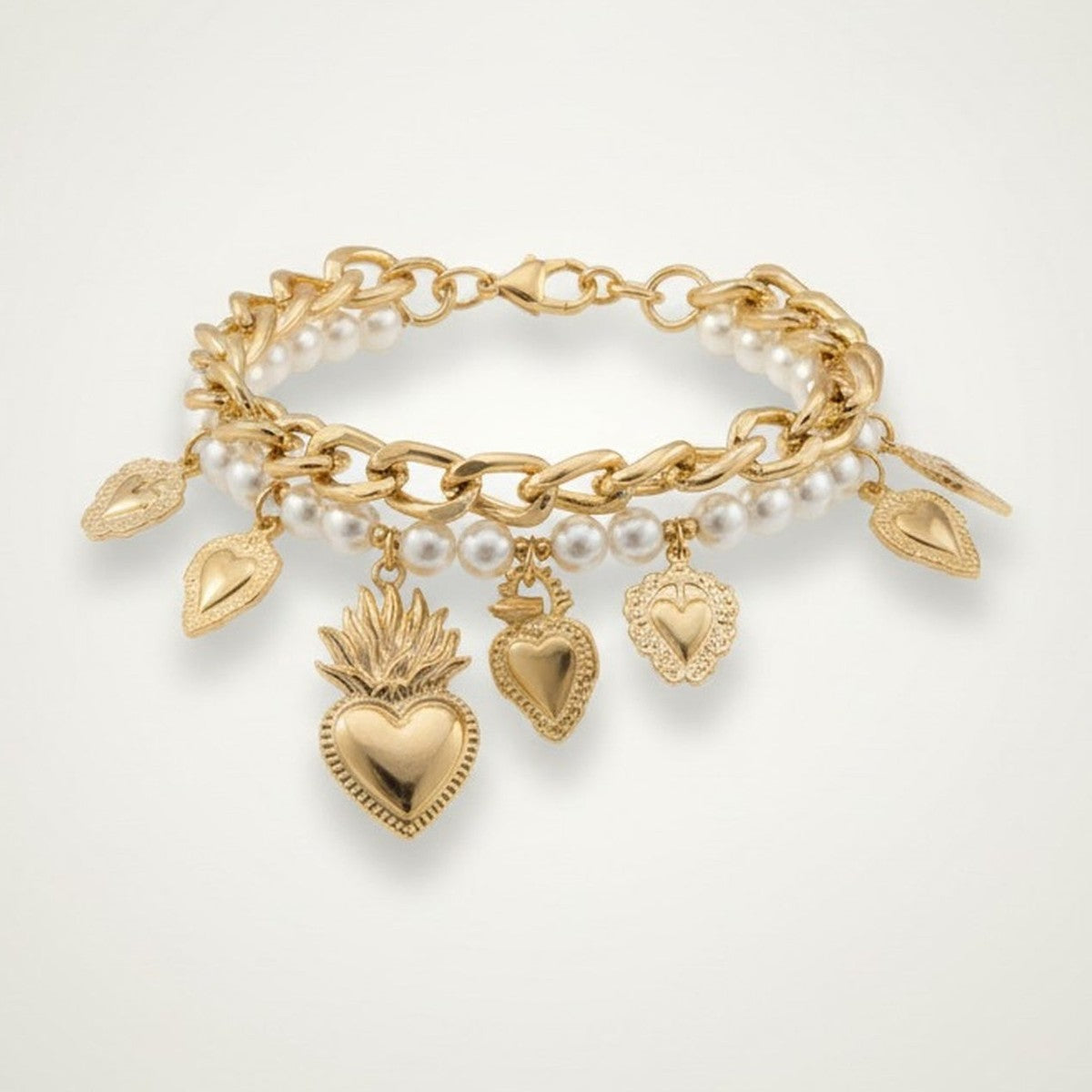 Chunky Pearl Charm Bracelet – jewelry (view 1)