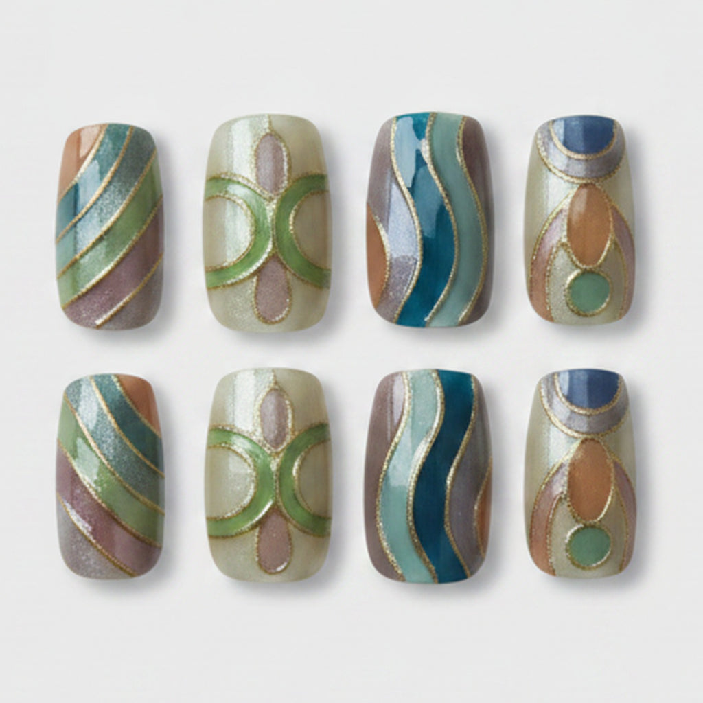 Chunky Stone Ring Set - Earth Tones
