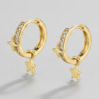 Spike Huggie Hoop Earring - Gold