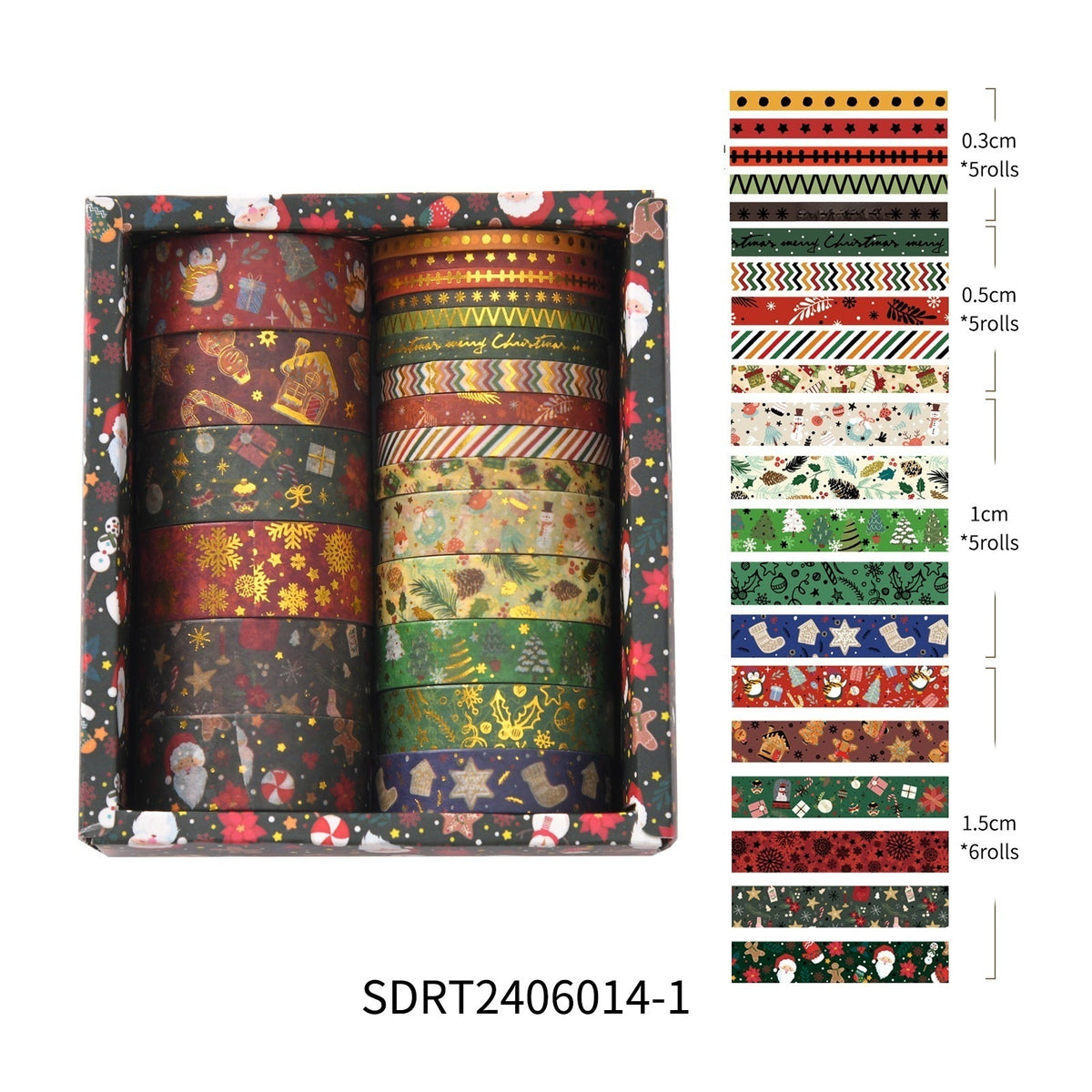 Christmas Hot Stamping Series Washi Tape - Type 1
