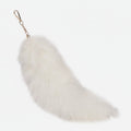 Fluffy Faux Fur Tail Keychain - White