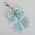 Layered Ribbon Bow Bag Charm - Mint Green