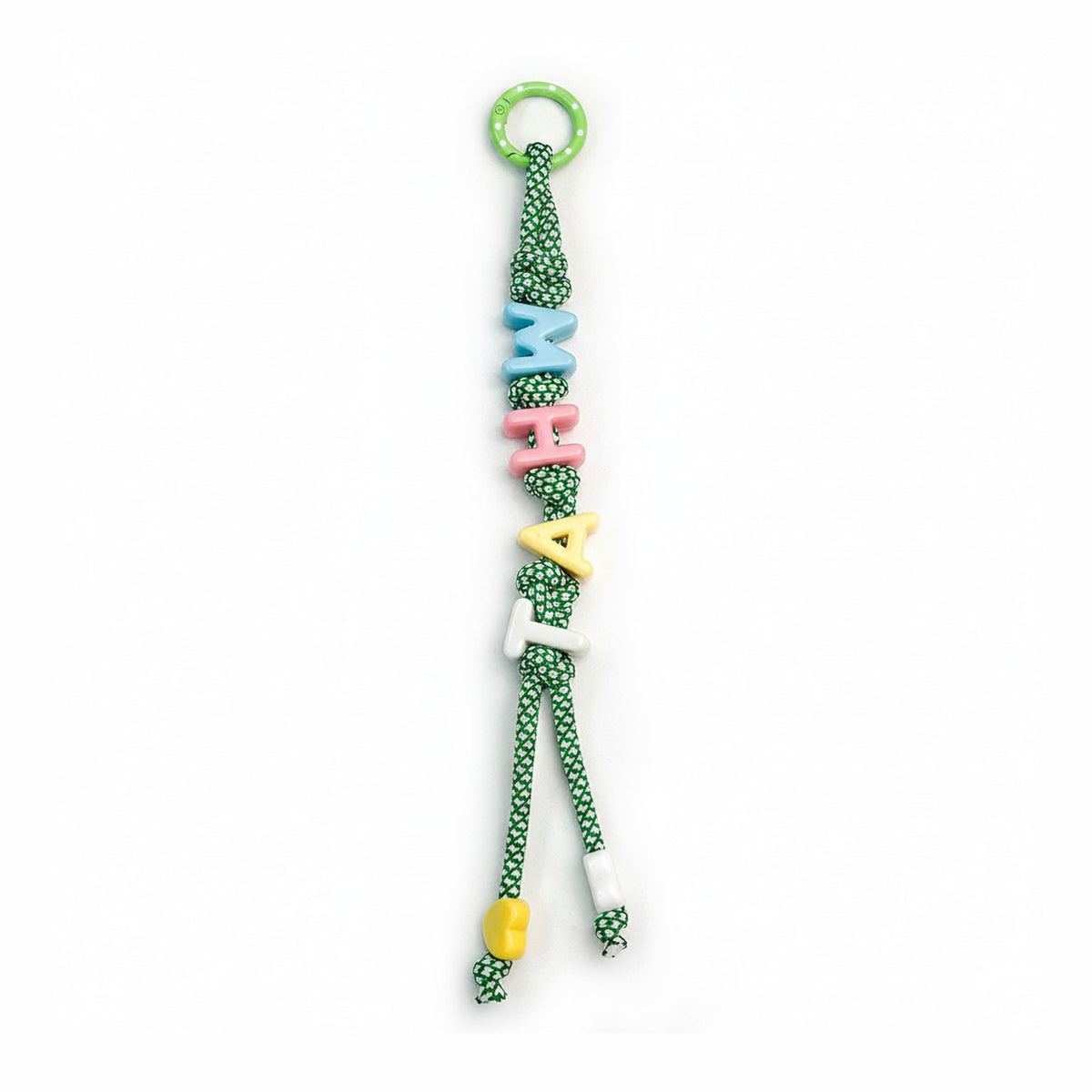 Beaded Letter Charm Keychain - Type 2