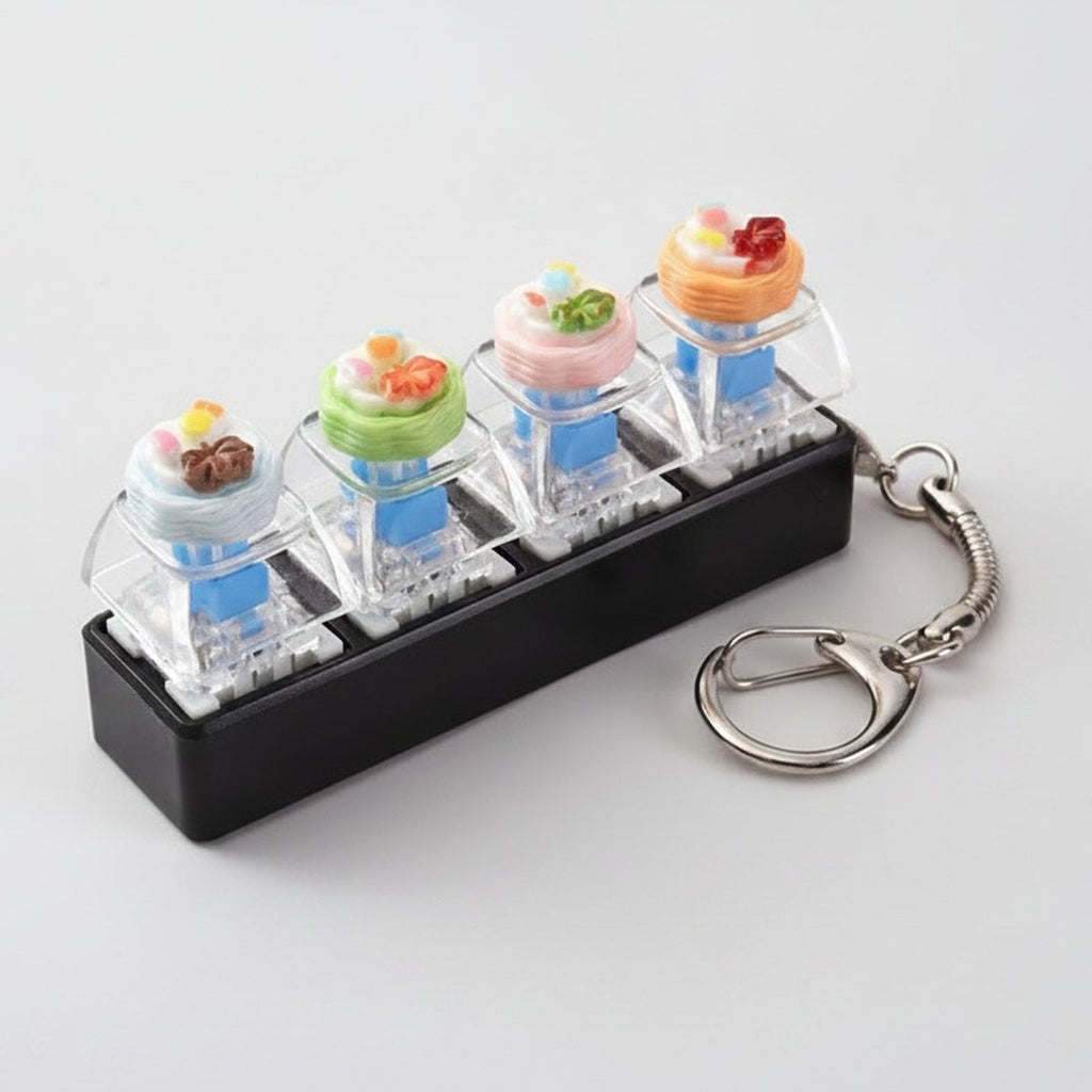 Tart Fidget Keychain Stress Toy - Black