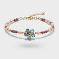 Beaded Flower Charm Bracelet With Pearls – jewelry (view 1)