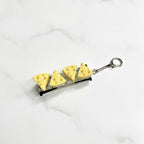 Cheese Wedge Keychain Charm - Cheddar
