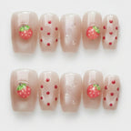 Strawberry Press-On Nail Set - Strawberry Dream