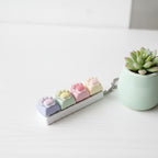 Mini Paw Pad Keychain - White Macaron Mix