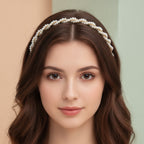 Pearl Twisted Headband - Gold Pearl