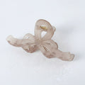 Translucent Bow Hair Claw Clip - TCB-1205 Matte Light Mocha – hair accessories (view 1)