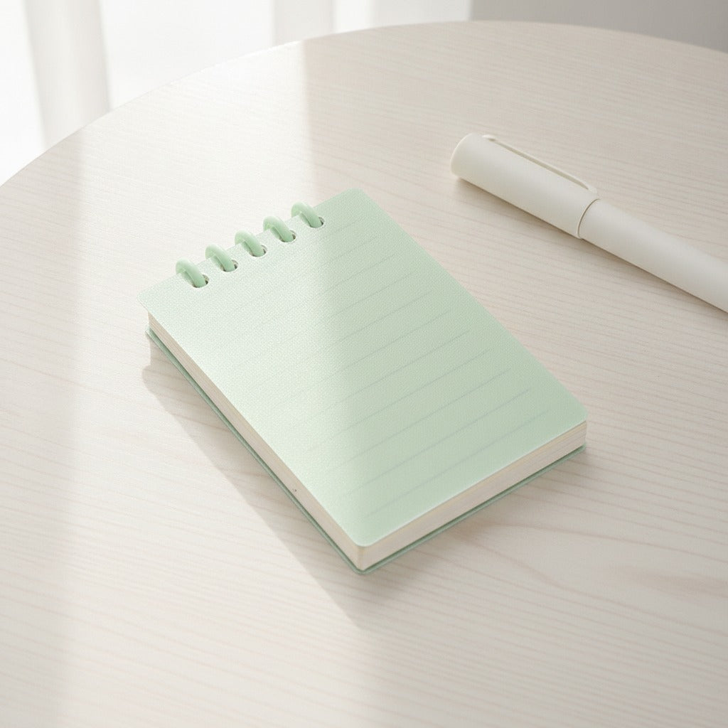 Spiral Lined Mini Notepad - Mint Green