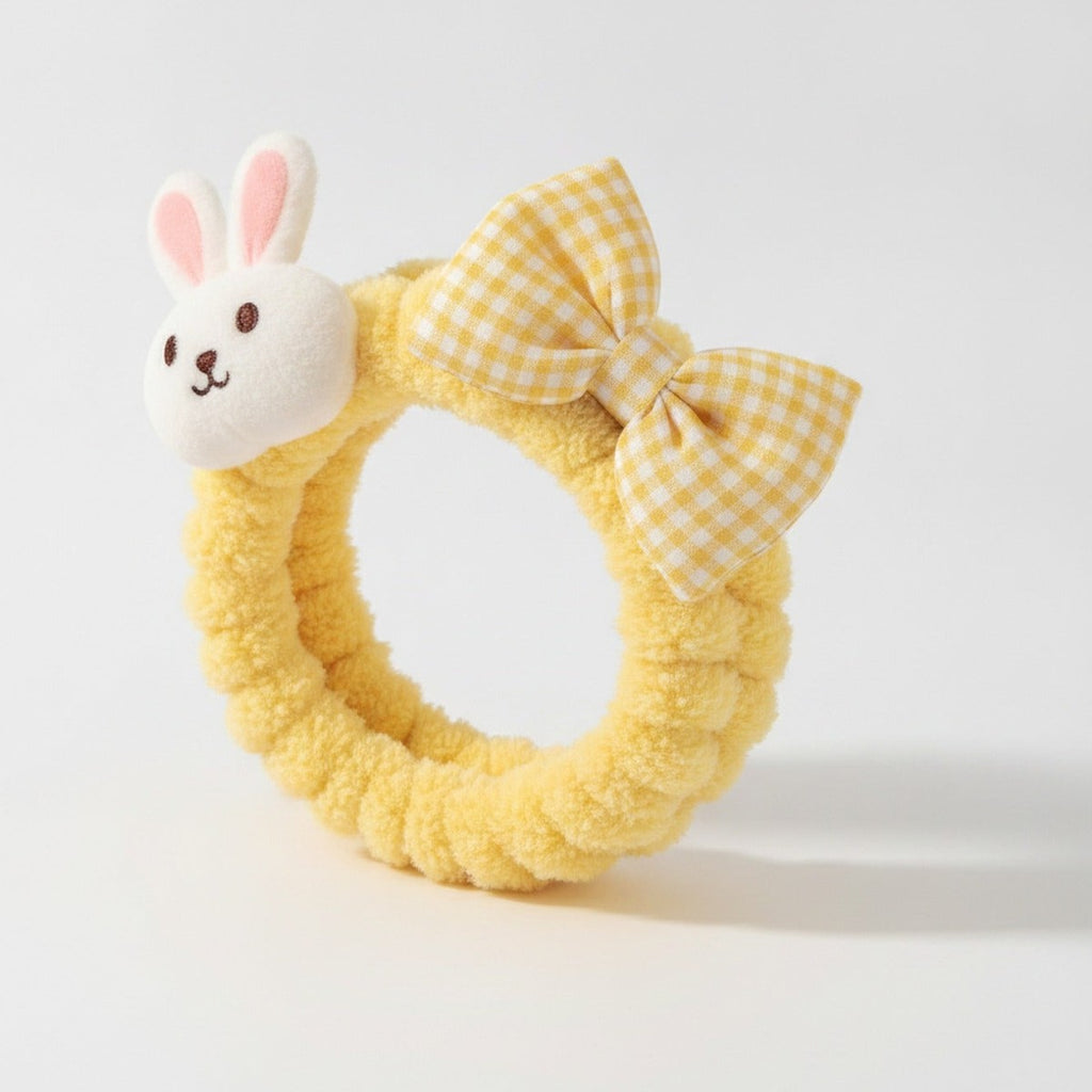 Bunny Plush Yellow Hair Ring With Wings – hair accessories (view 1)