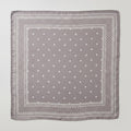 Polka Dot Silk Square Scarf - Taupe