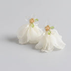 Pom Pom Petal Drop Earrings - Type 25