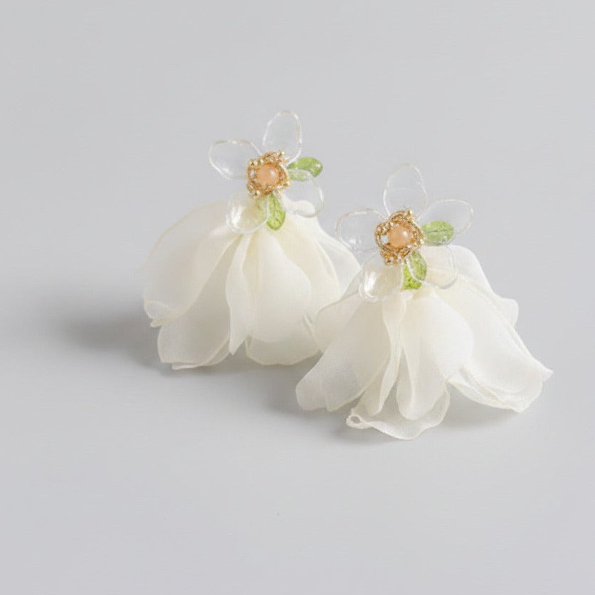 Pom Pom Petal Drop Earrings - Type 25
