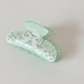 Sage Green Butterfly Hair Claw With Rhinestones – hair accessories (view 1)