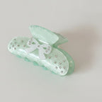 Sage Green Butterfly Hair Claw With Rhinestones – hair accessories (view 1)