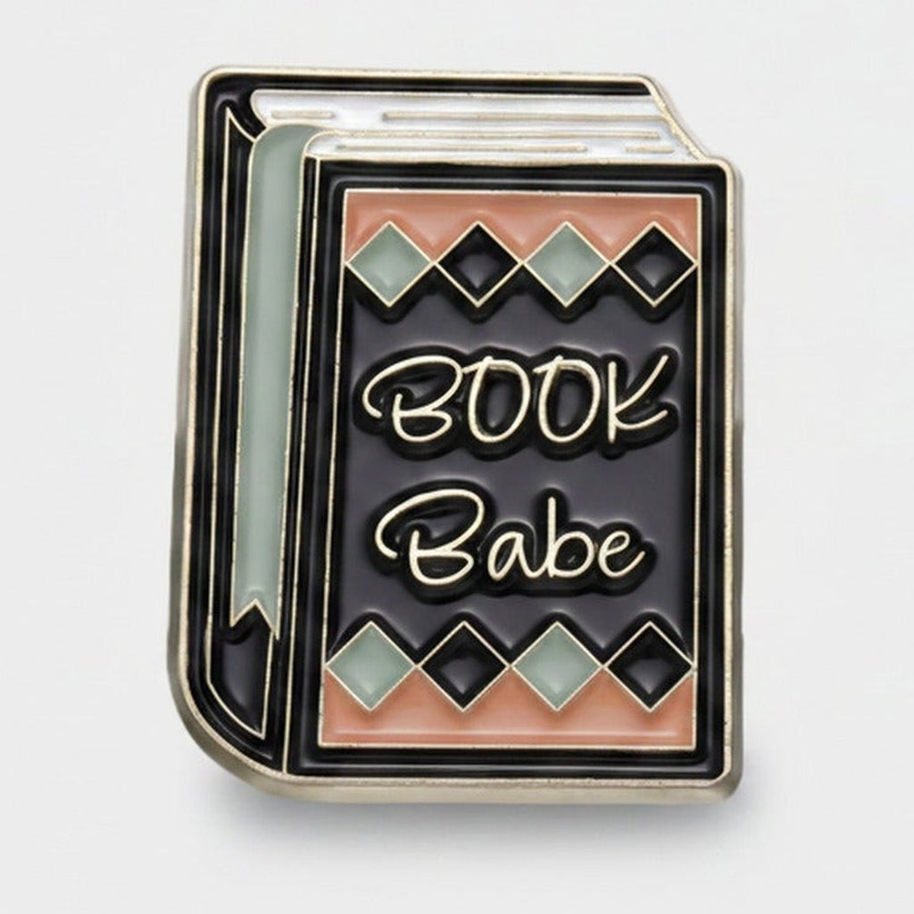 Book Pin Diamond Enamel Badge - Book Babe Diamond – stationery (view 1)