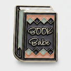 Book Pin Diamond Enamel Badge - Book Babe Diamond – stationery (view 1)