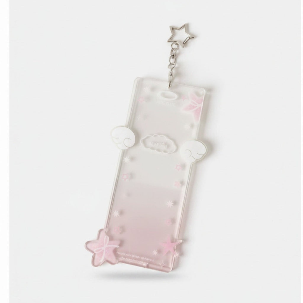 Star Charm Angel Wings Clear Acrylic Cup Charm – novelty & toys (view 1)