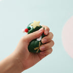 Merry Snowman Squishy Buddy - Christmas Tree - squeeze in hand