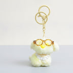 Cute Plush Dog Keychain with Glasses – novelty & toys (view 1)