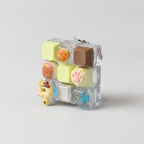 Squishy Block Keychain - Yellow With Random Cat