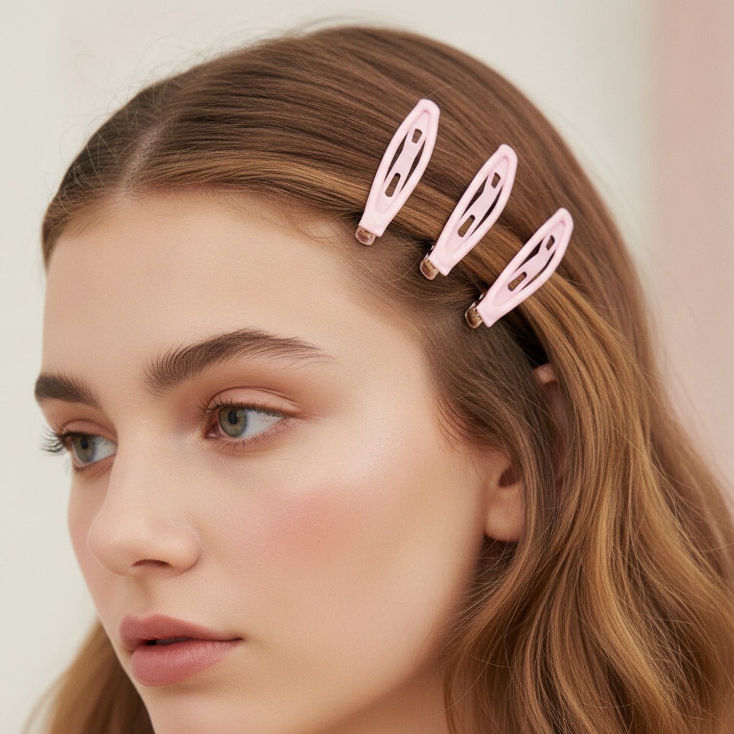 Minimalist BB Hair Clip Set Pink