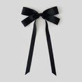Black Satin Ribbon Bow Hair Clip – hair accessories (view 1)