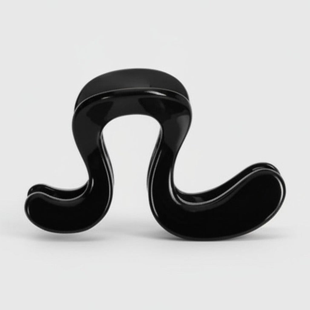 Black Curved Minimalist Hair Claw Clip – hair accessories (view 1)