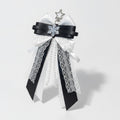 Snowflake Bow Bag Charm - Black