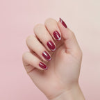 Glitter Gradient Press-On Nail Set - Burgundy Glitter
