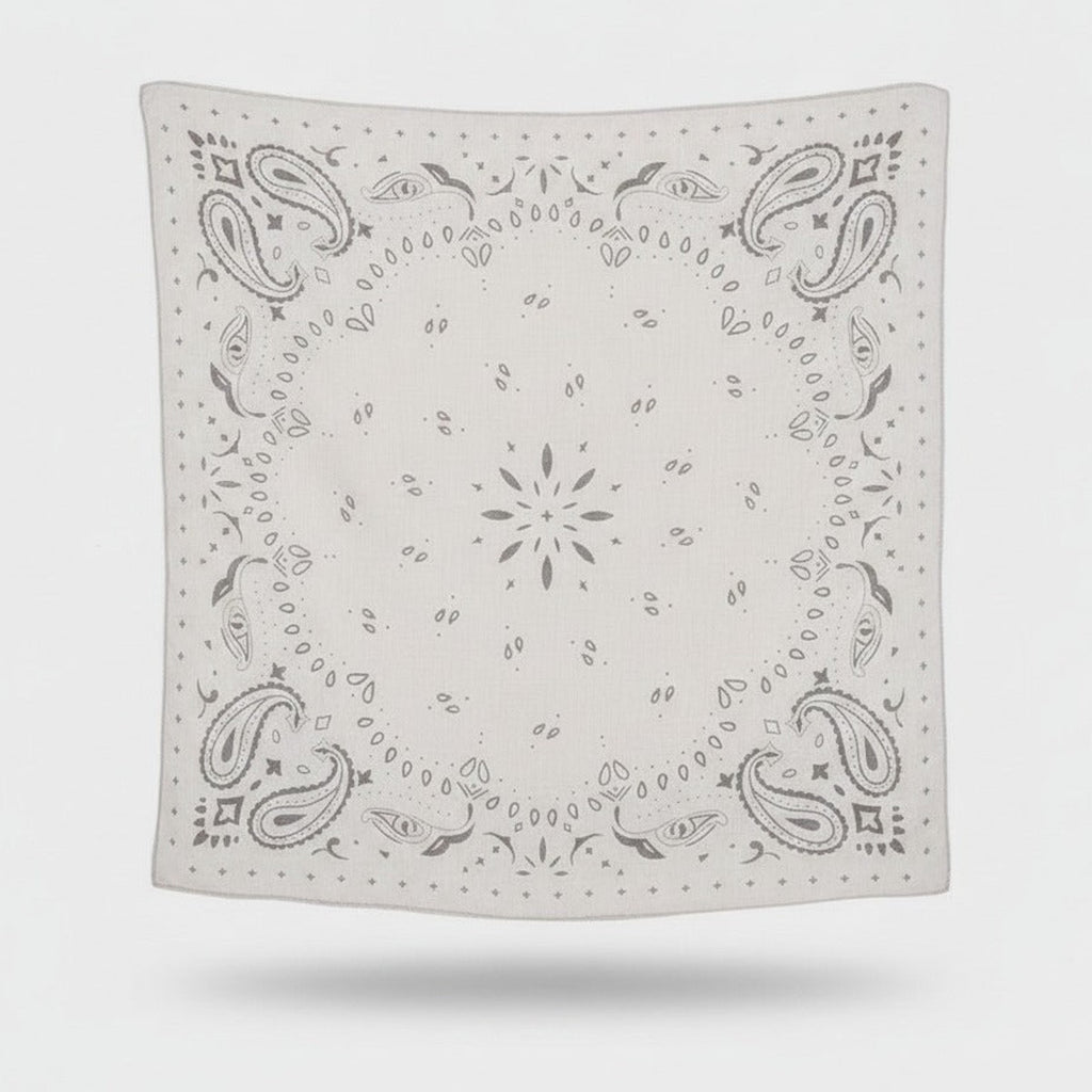 Classic Bandana Wrap Scarf - Beige