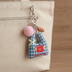 Apple Day Gingham Keychain Charm