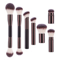 Double-ended makeup brush with angled head foundation brush - Type 1