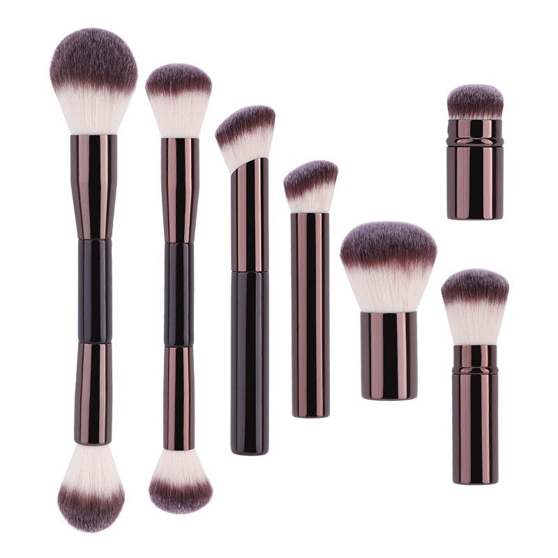 Double-ended makeup brush with angled head foundation brush - Type 2